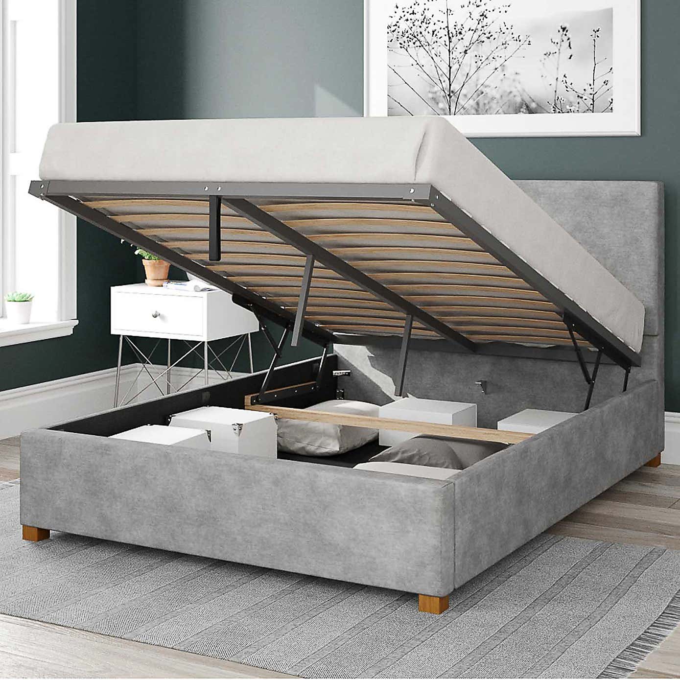 Garland Kimiyo Linen Ottoman Bed
