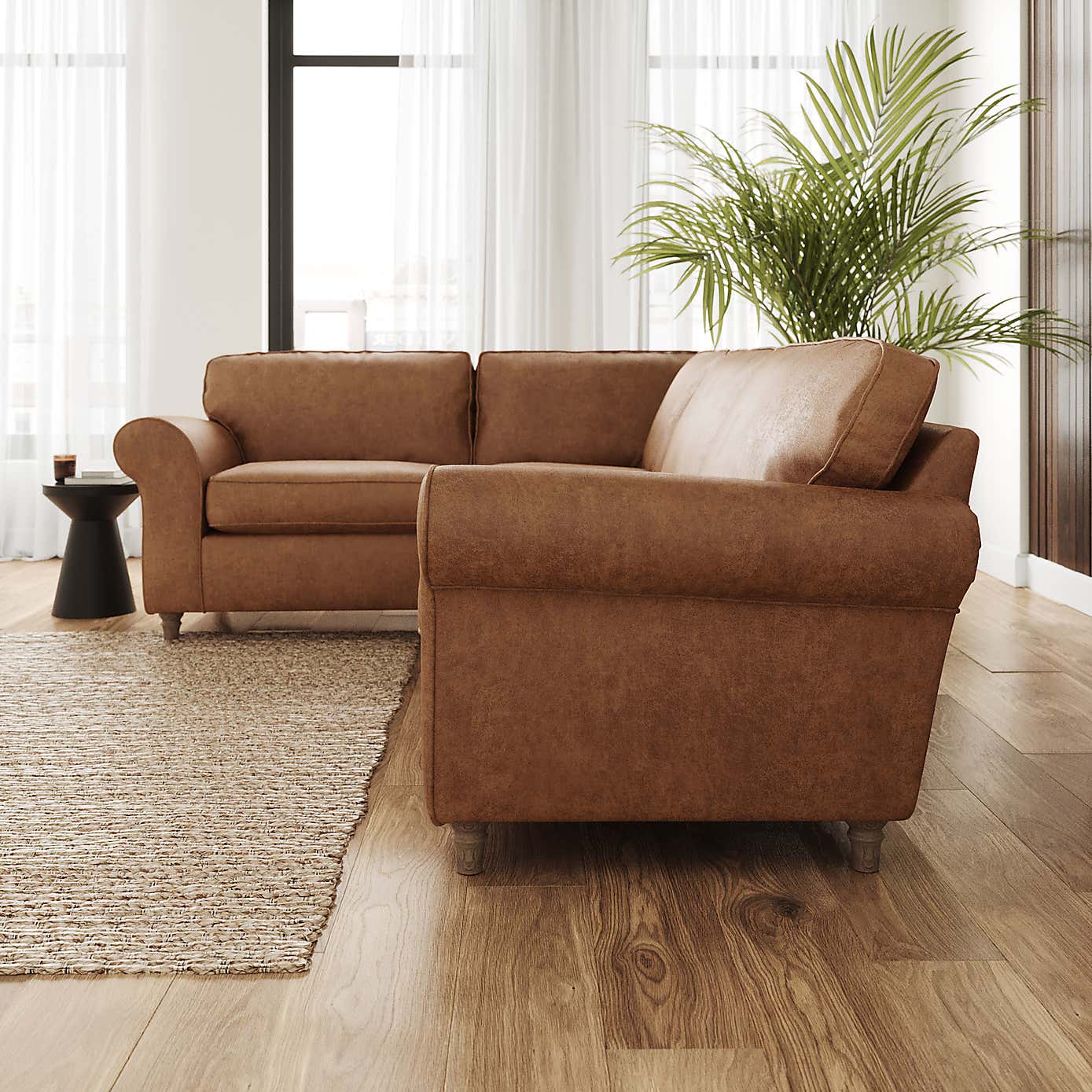 Flori Arizona Corner Sofa, Faux Leather
