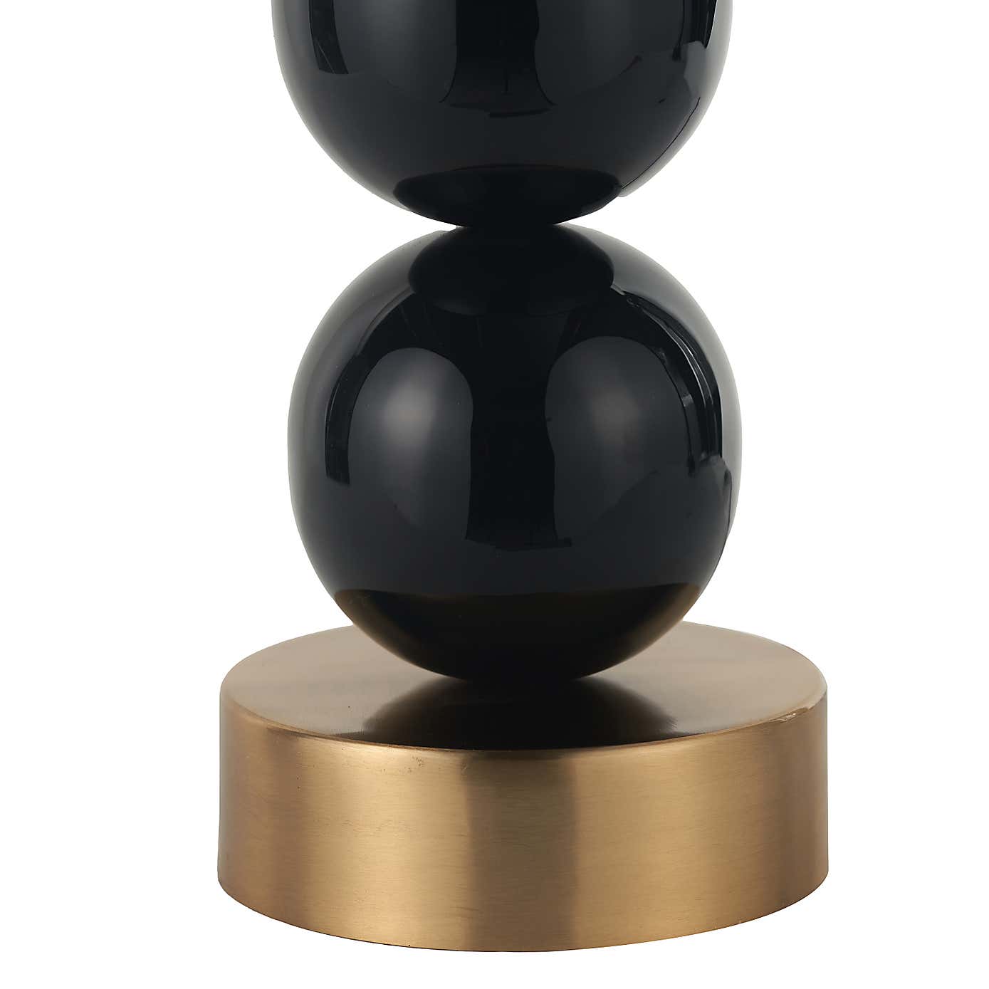 Sofia Black and Gold Enamel 3 Ball Table Lamp with 35cm Harry Cylinder Drum Shade