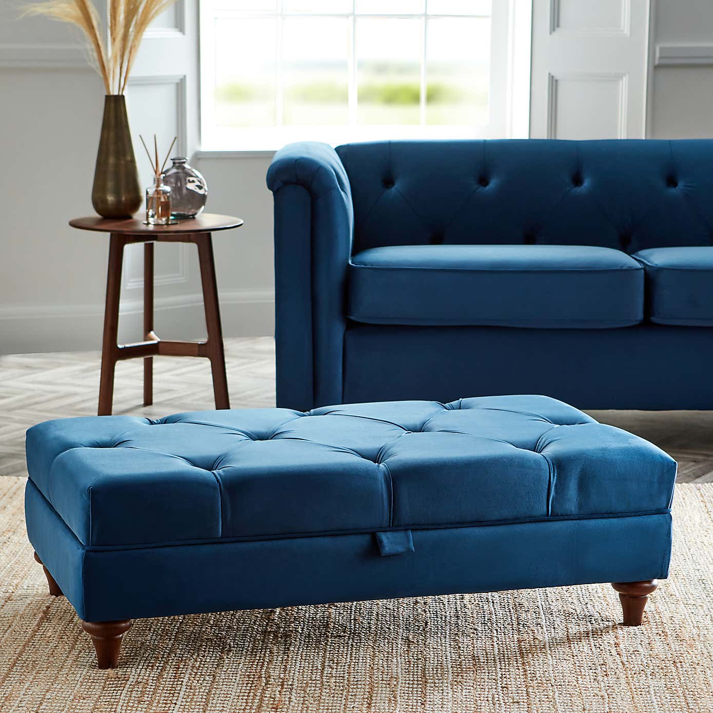 Chesterfield Opulent Velvet Storage Footstool
