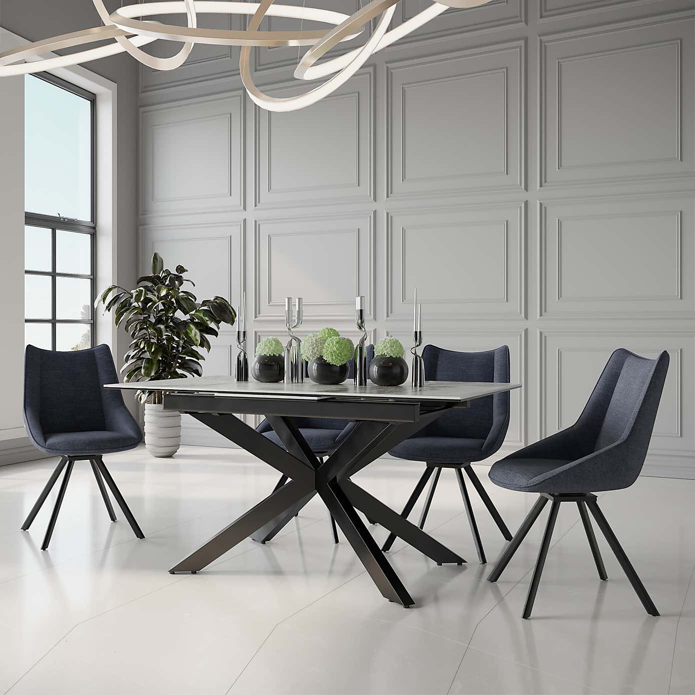 Indus Valley Apollo 6 Seater Extending Dining Table