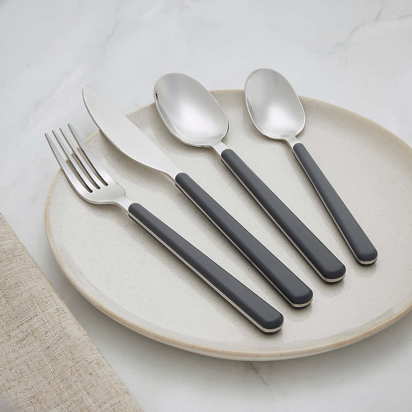 Arlo 16pc Graphite Cutlery Set