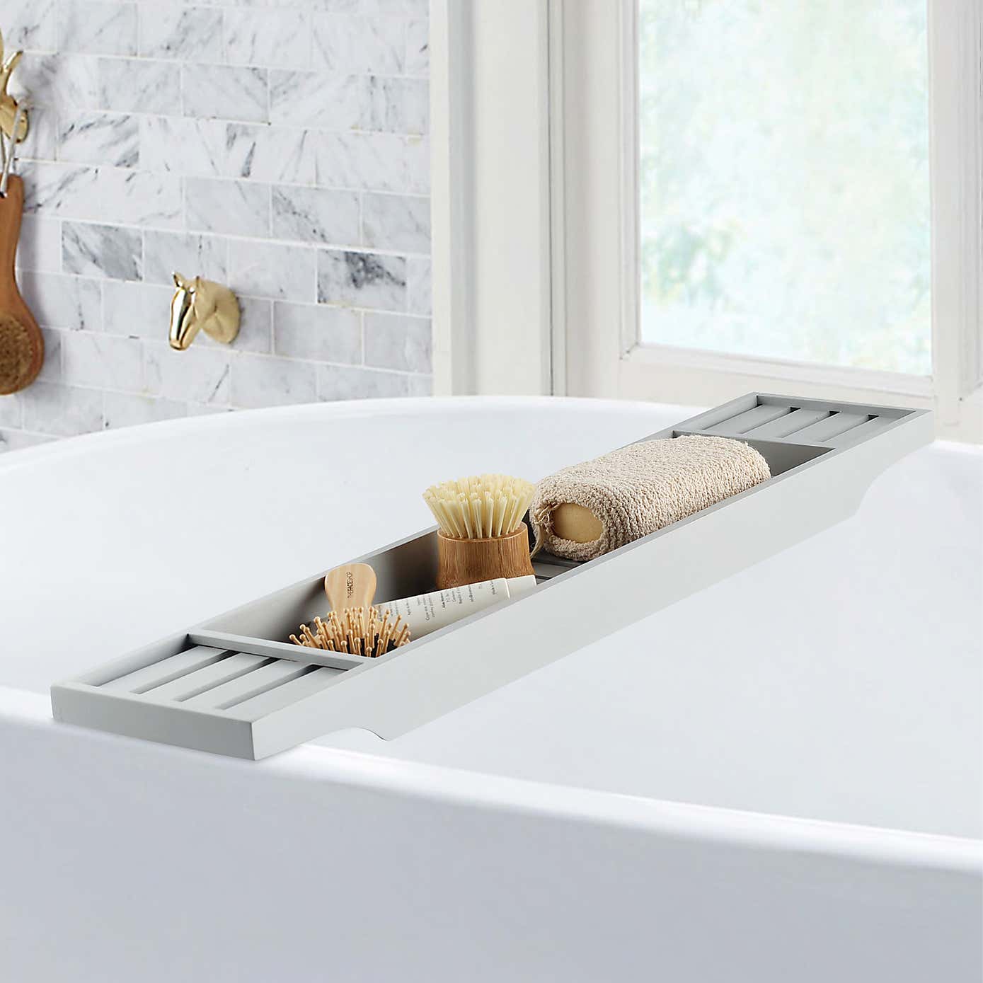 Grey Bath Rack