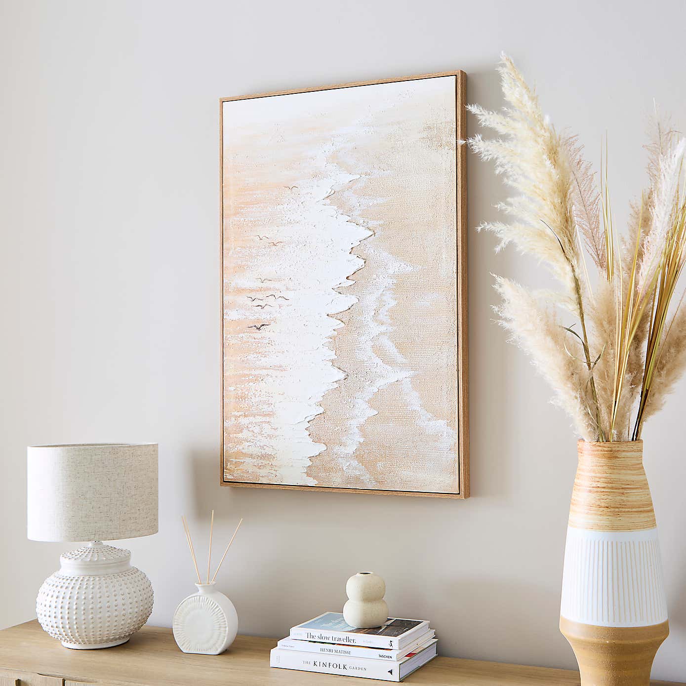 Morning Waves Hand Painted Framed Canvas