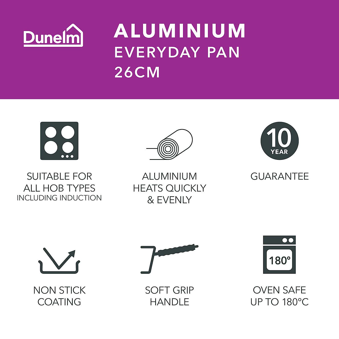 Non-Stick Aluminium Everyday Pan, 26cm
