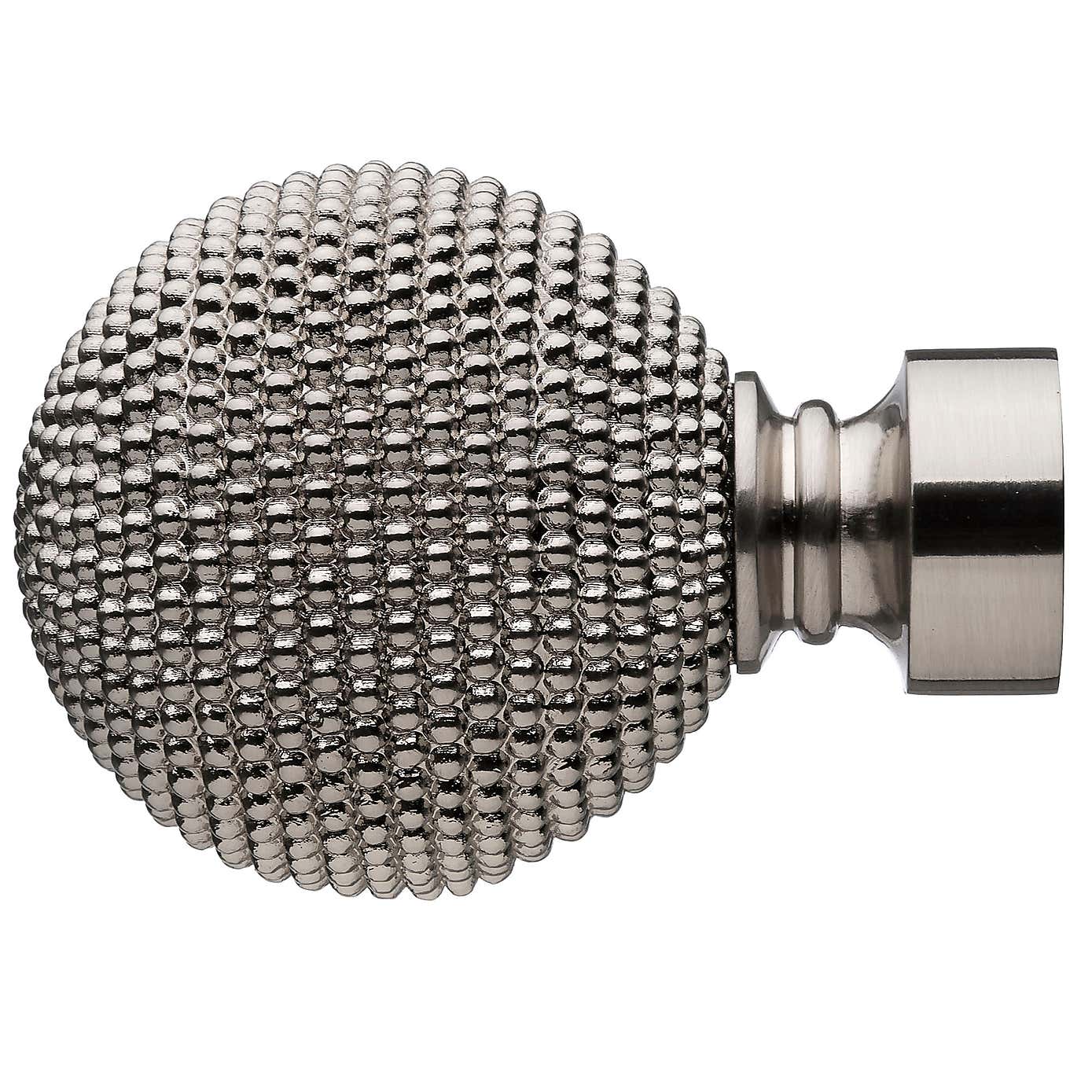 Mix and Match Satin Silver Studded Ball 28cm Finials