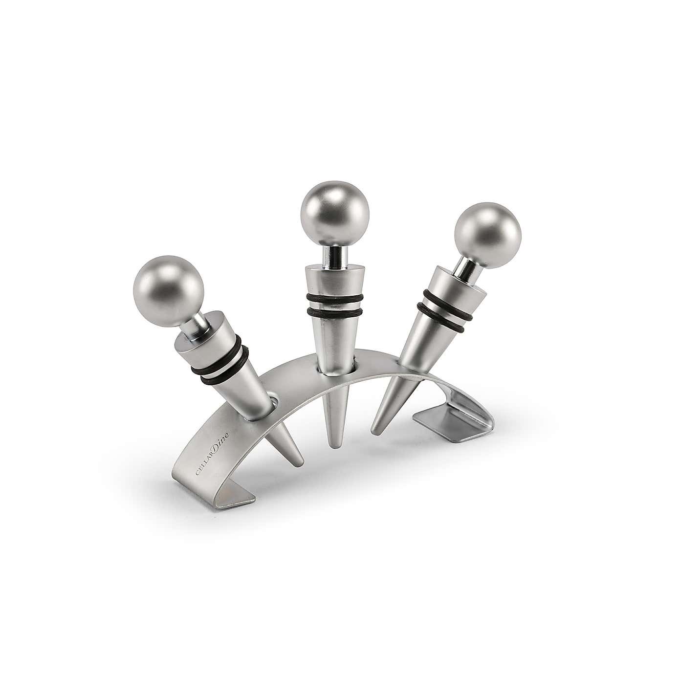 Dexam CellarDine Three Piece Wine Stopper Set with Stand