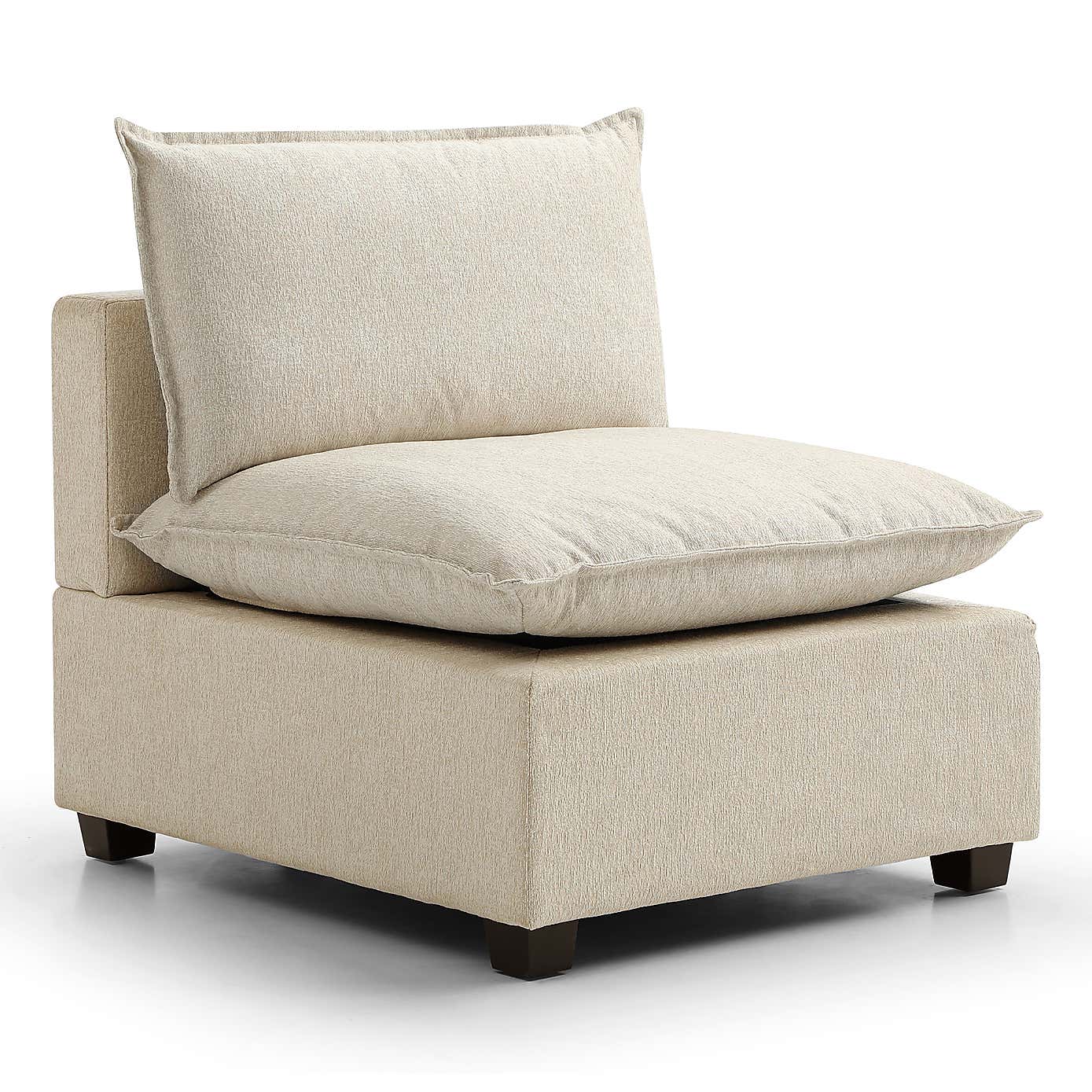 Moda Boucle Modular Armless Chair