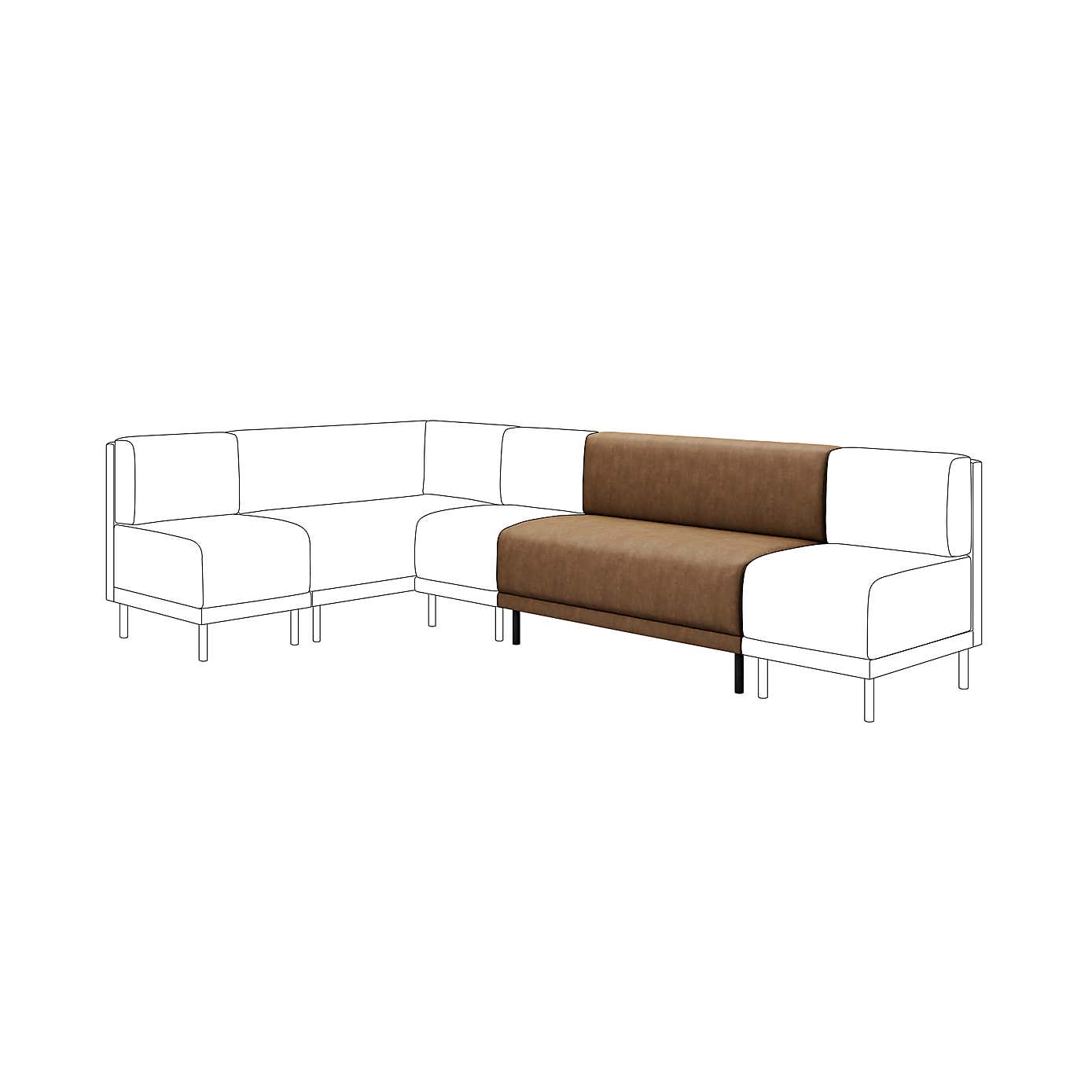 Mae Long Dining Bench, Faux Leather