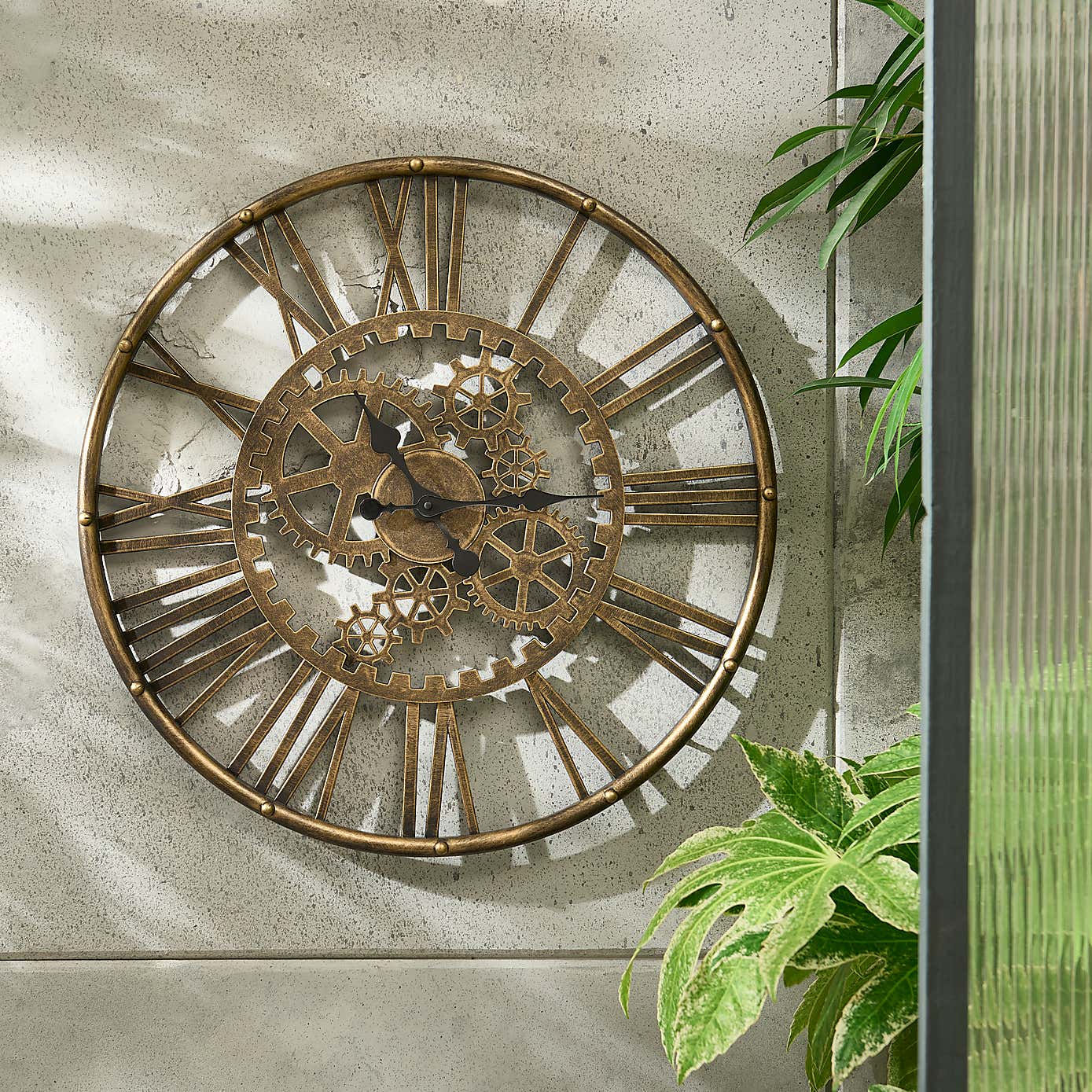 Indoor Outdoor Cogs Clock 60cm