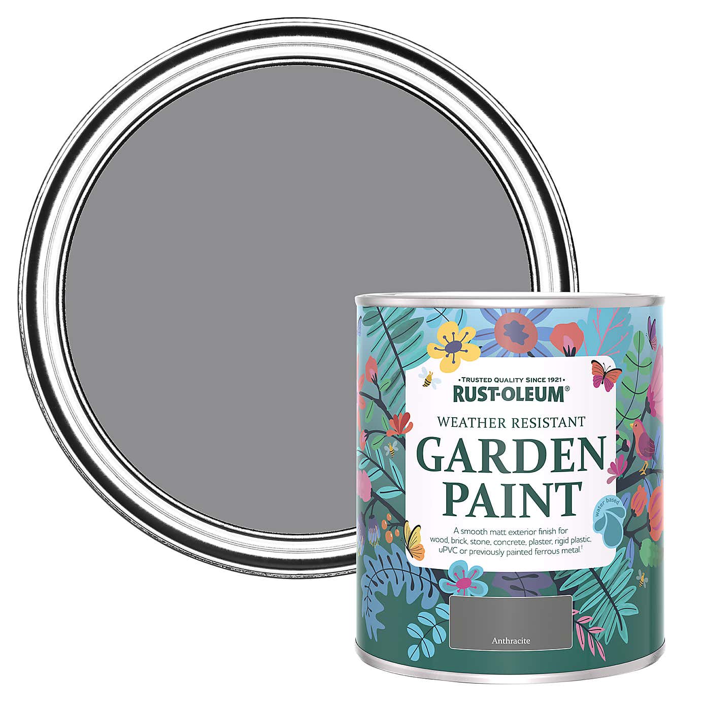 Rust-Oleum Anthracite Matt Emulsion Outdoor Paint