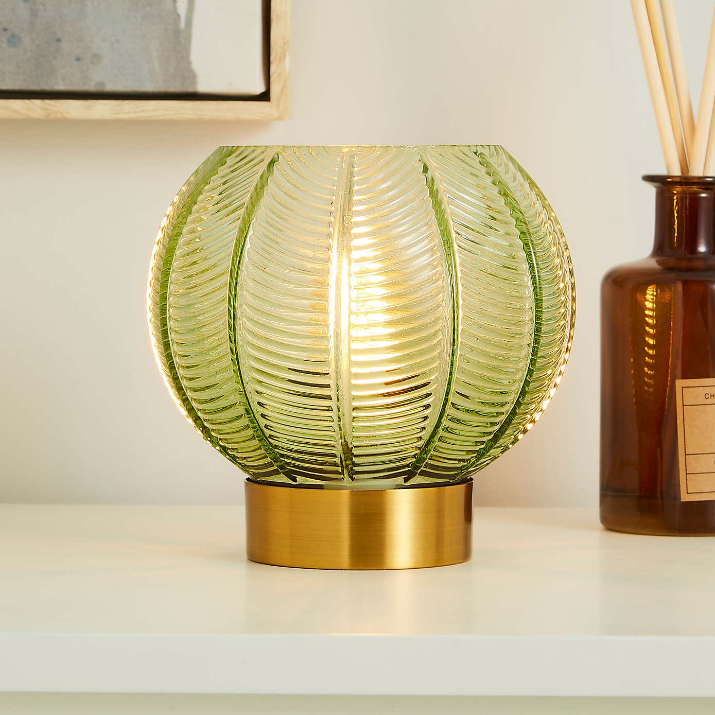 Colleen Green Glass 15cm Table Lamp
