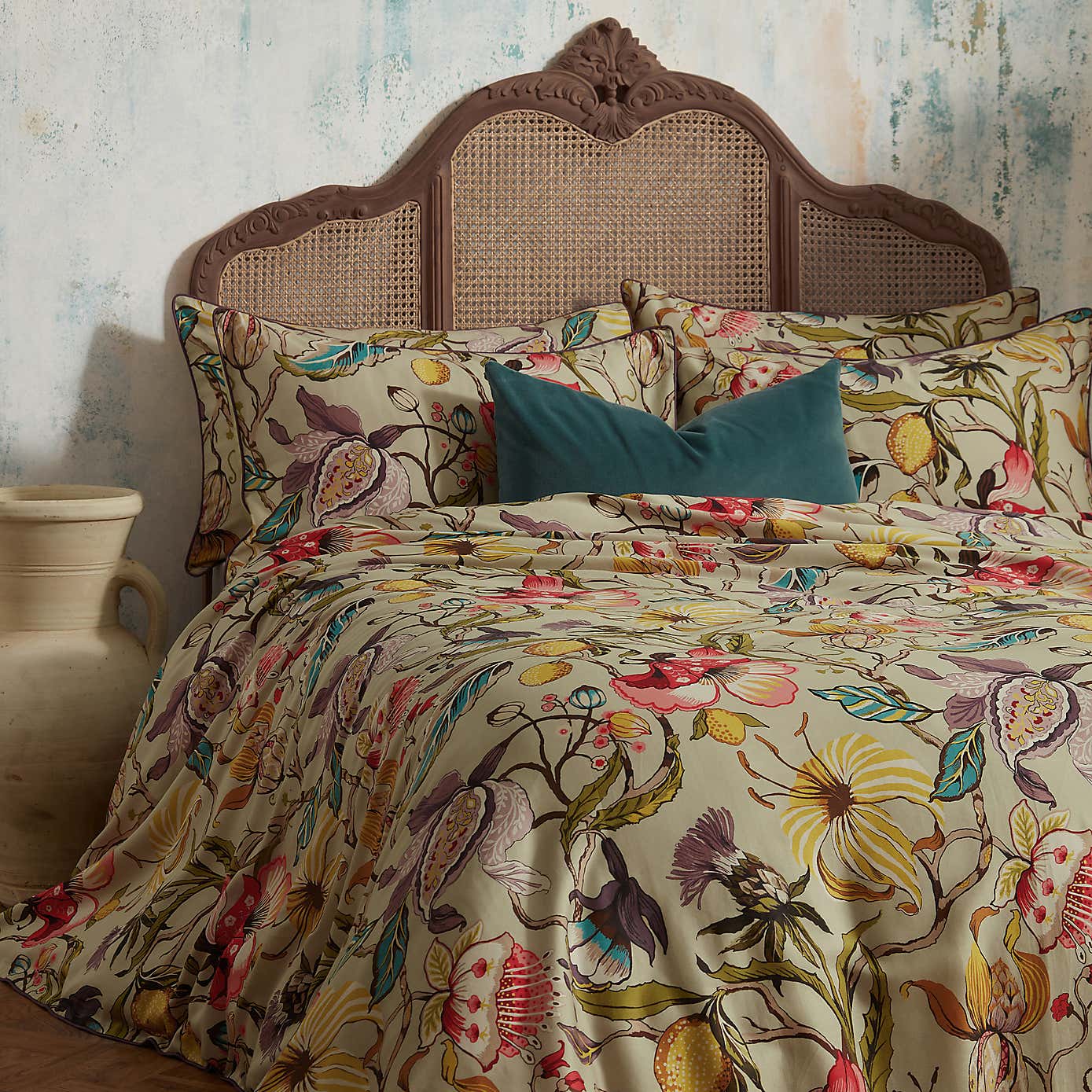 EW by Edinburgh Weavers Morton Floral Chintz 100% Cotton Sateen Pillowcase Pair