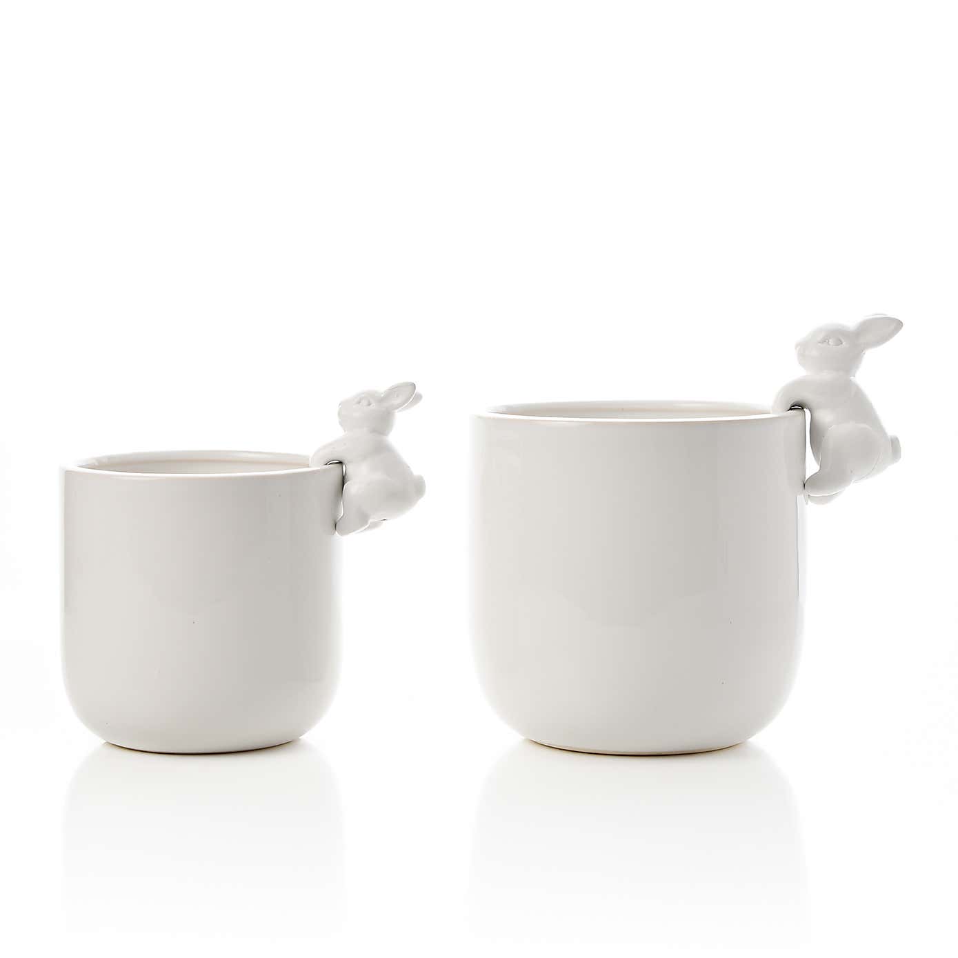 Eggs Traordinary Set of 2 Bunny Planters