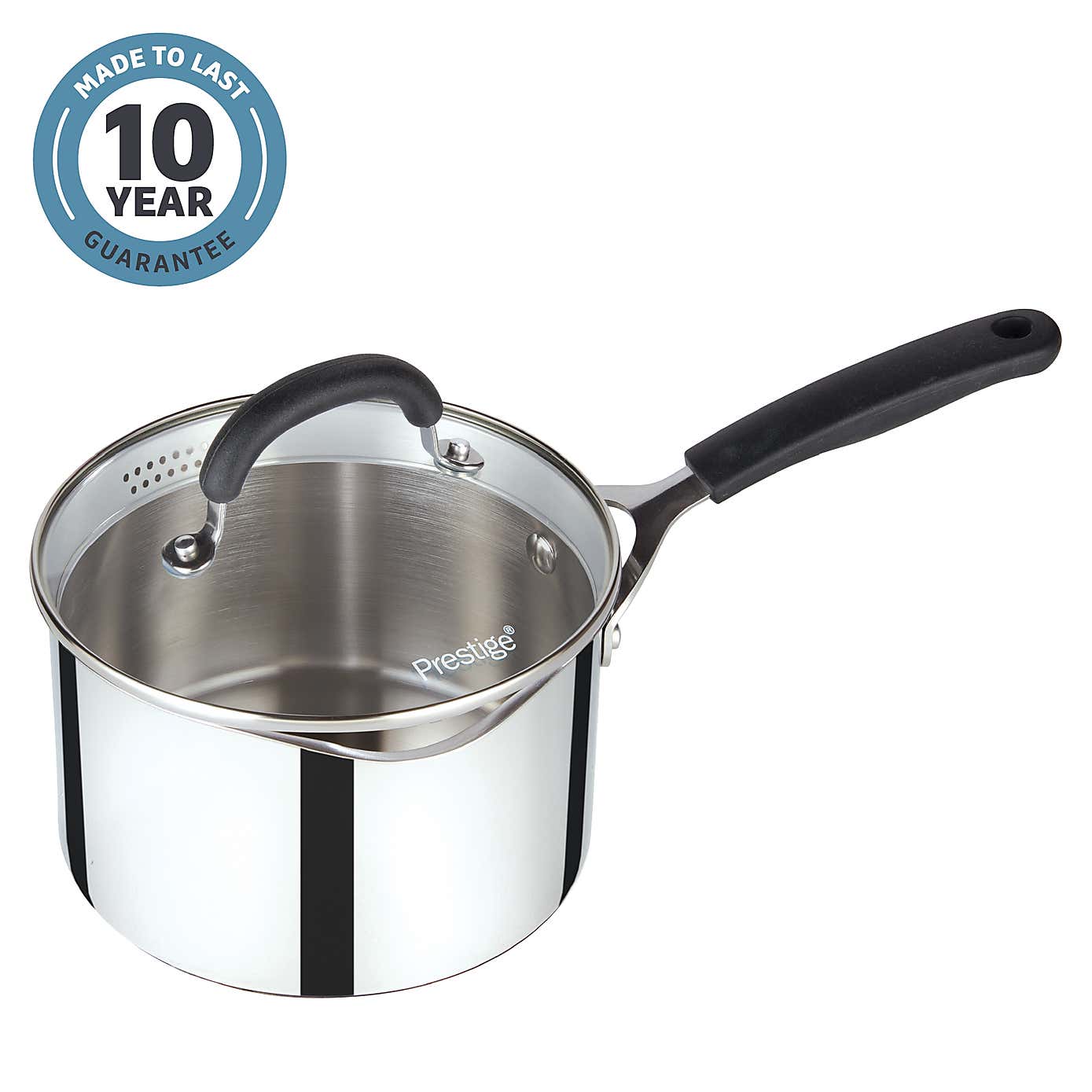 Prestige Made to Last Stainless Steel Saucepan, 20cm