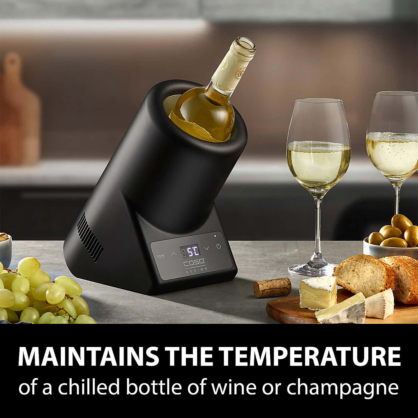 Caso Tabletop Wine Cooler, Black