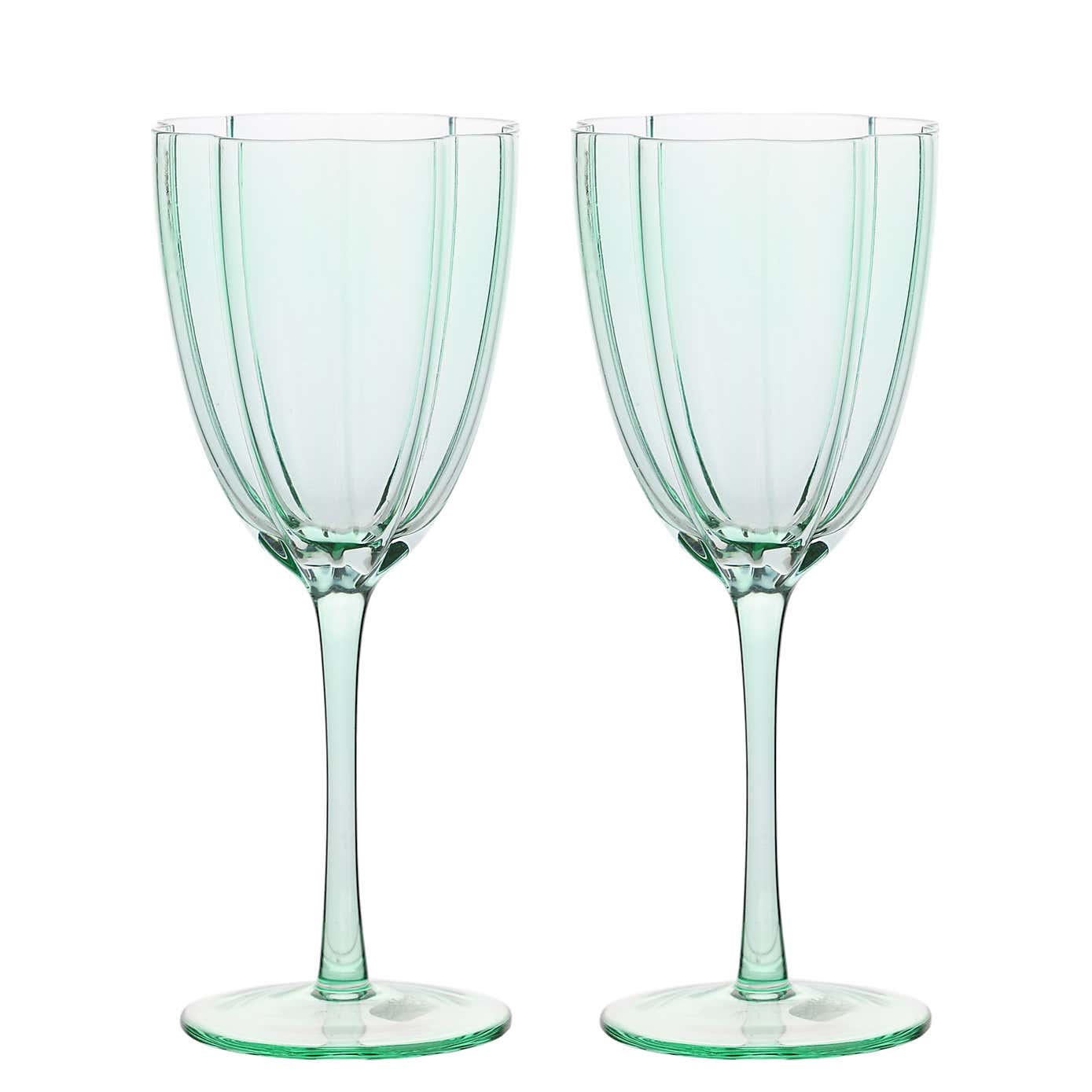 Hestia Set of 2 Scallop Wine Glasses