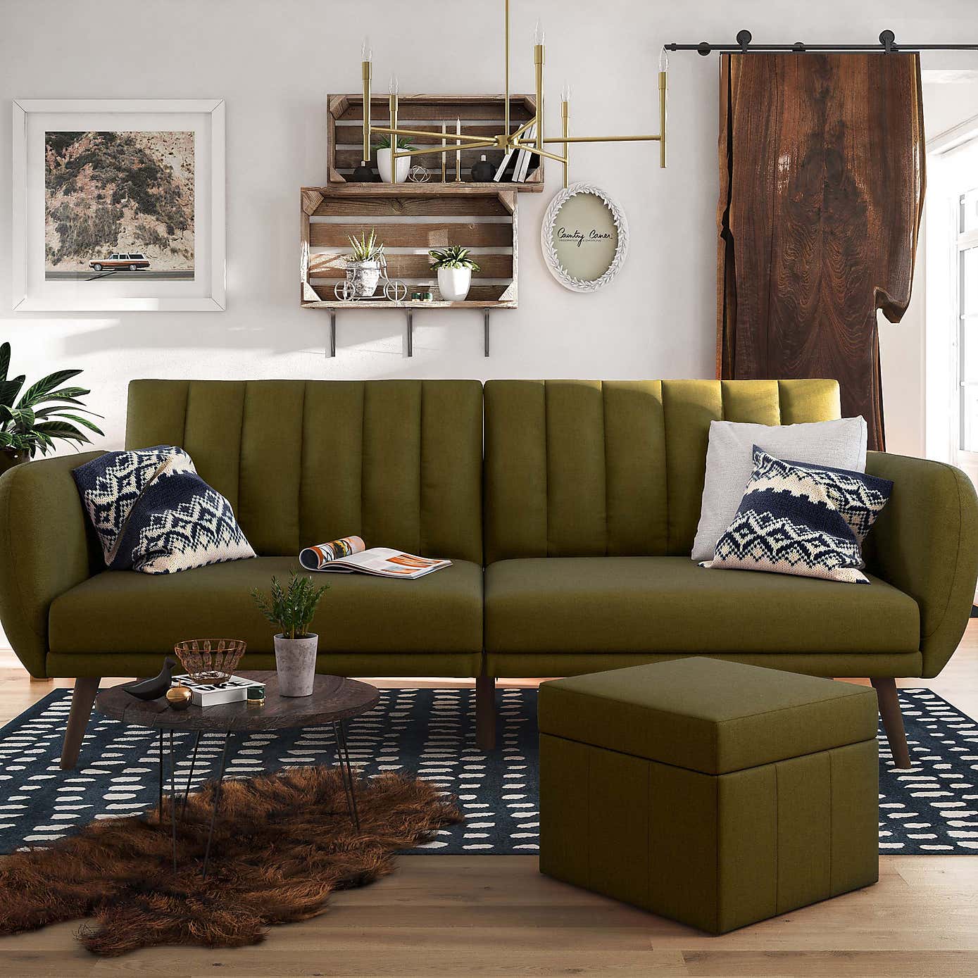 Brittany Linen Double Sofa Bed