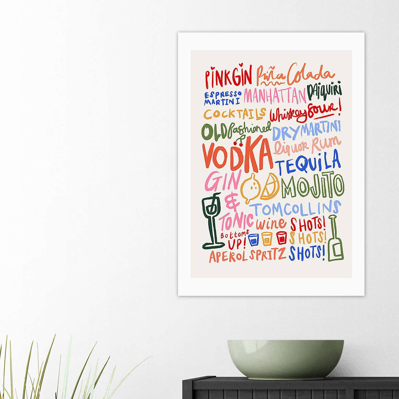 East End Prints Cocktails Print