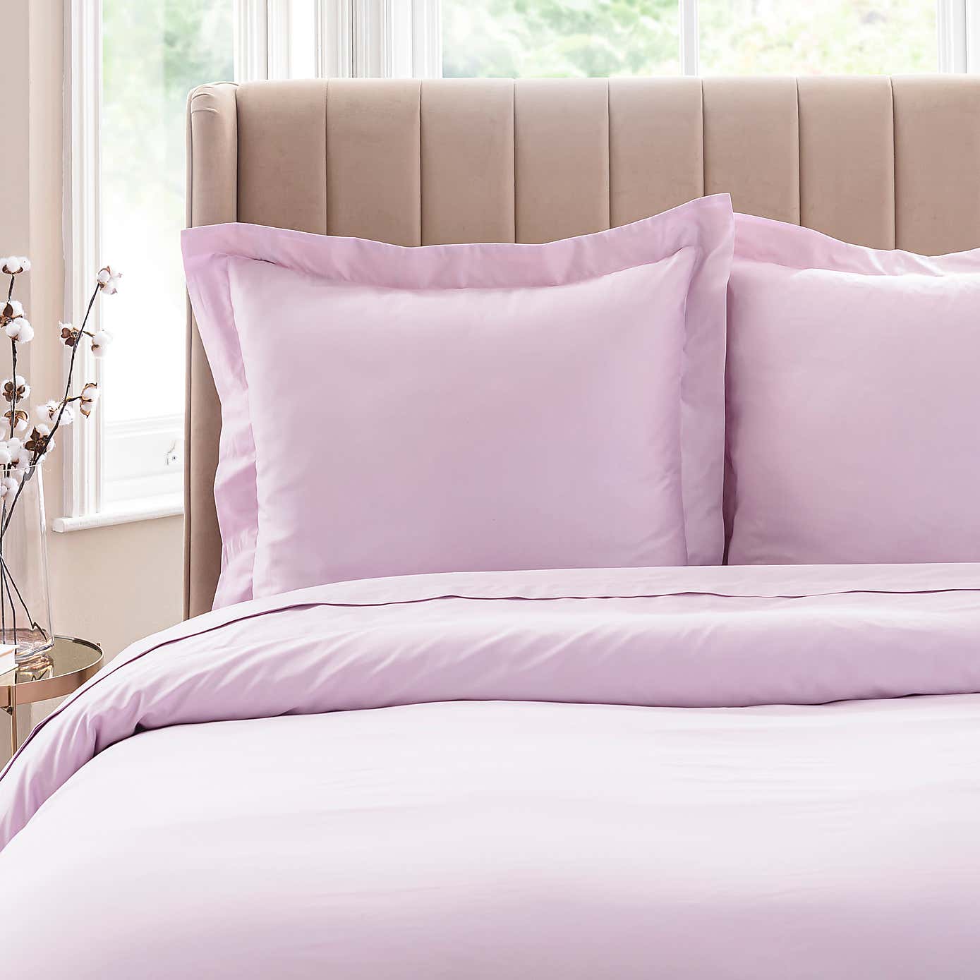 Dorma 300 Thread Count 100% Cotton Sateen Plain Continental Square Pillowcase