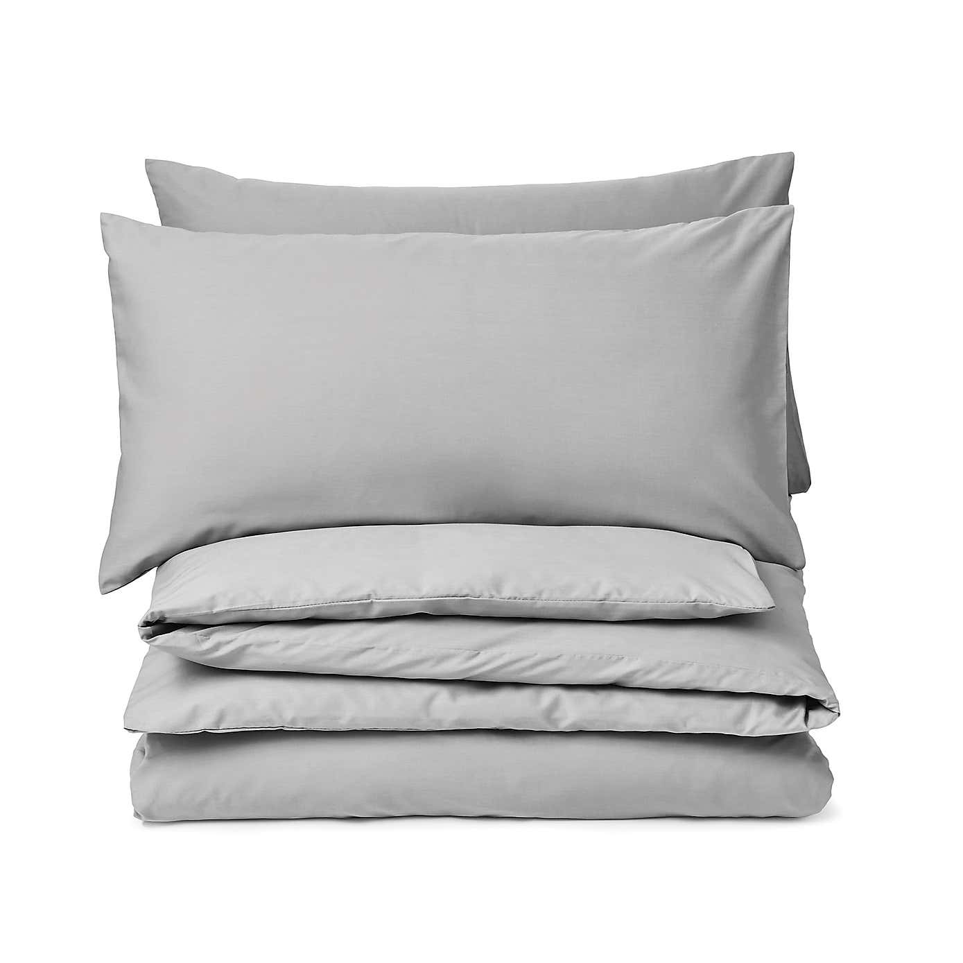 Non Iron Plain Dye Slate Housewife Pillowcase Pair