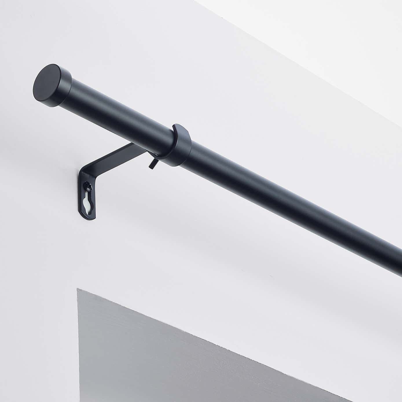 Trinity Satin Steel Extendable Curtain Pole Dia. 16/19mm