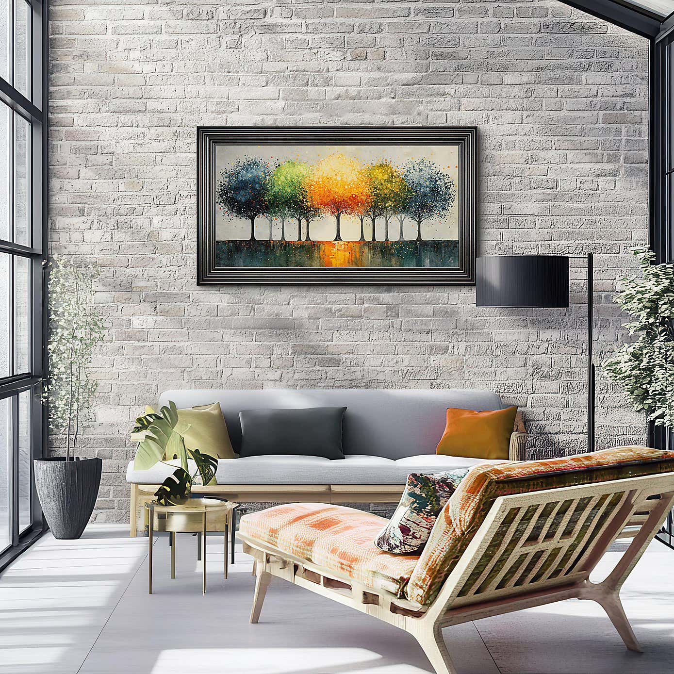 Cedar & Sage Vibrant Canopy Framed Canvas