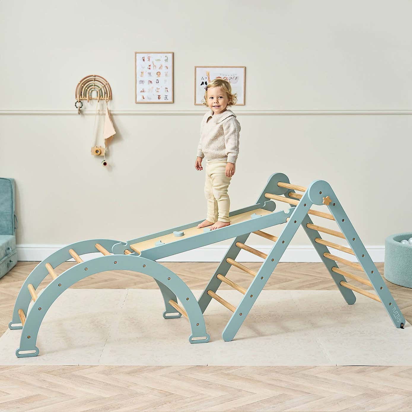 Tutti Bambini Scala Montessori 3 in 1 Pikler Climbing Frame with Climbing Wall
