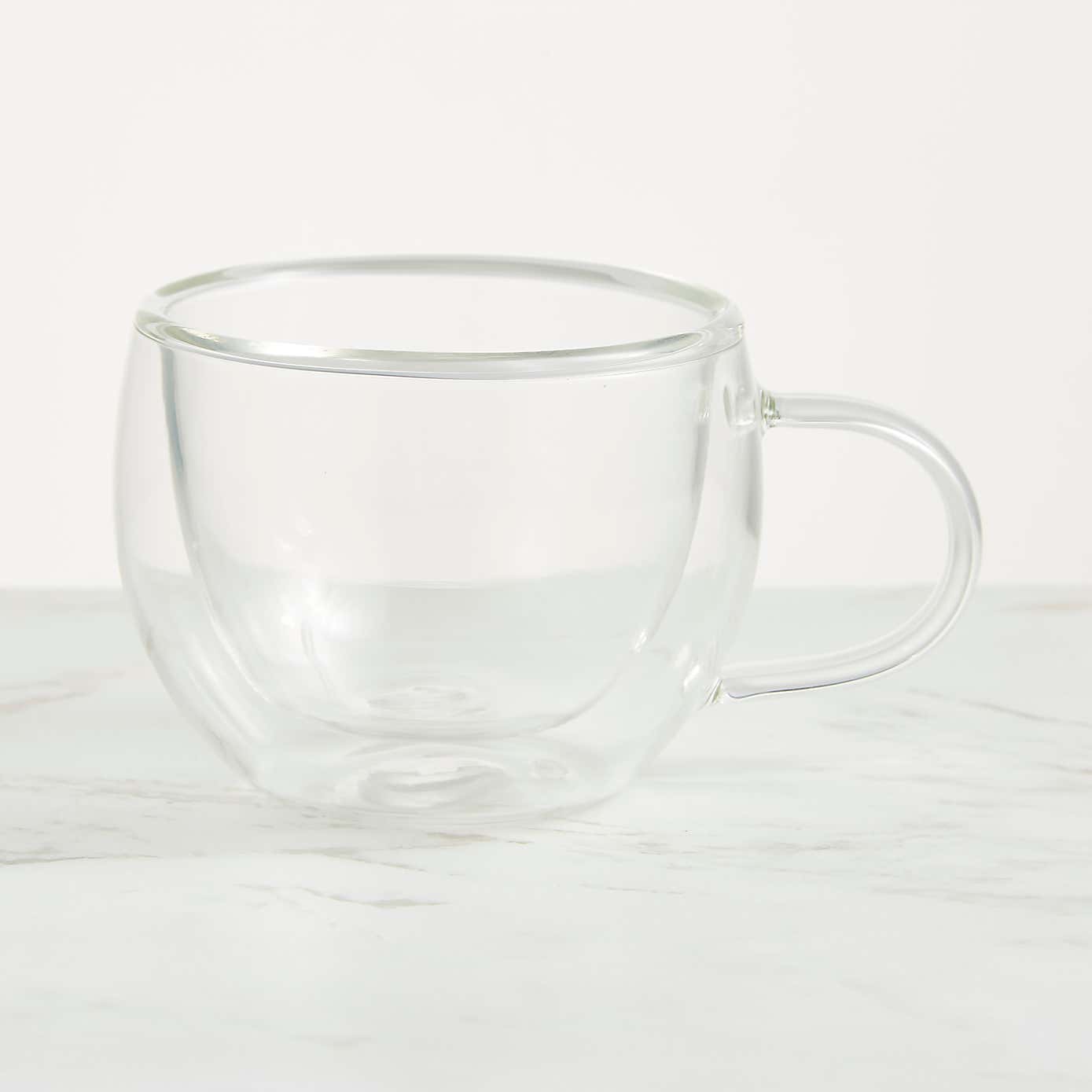 Double Wall 50ml Clear Glass Cup
