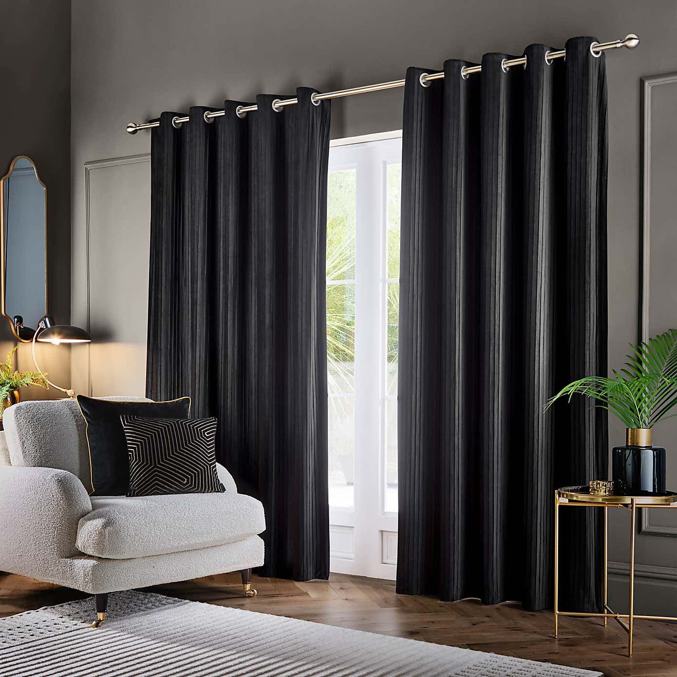 Paoletti Corinthian Eyelet Curtains