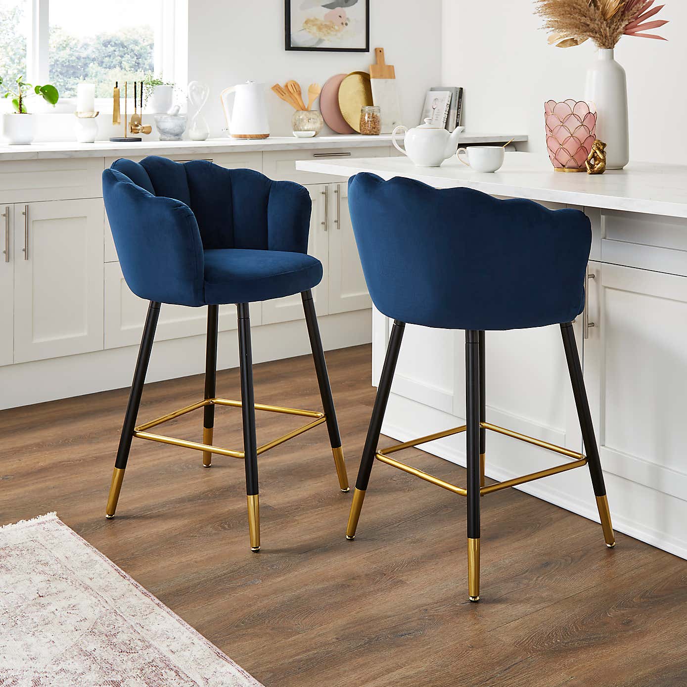 Vivian Velvet Bar Stool