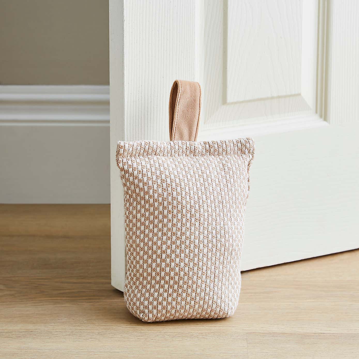Checkerboard Natural Doorstop