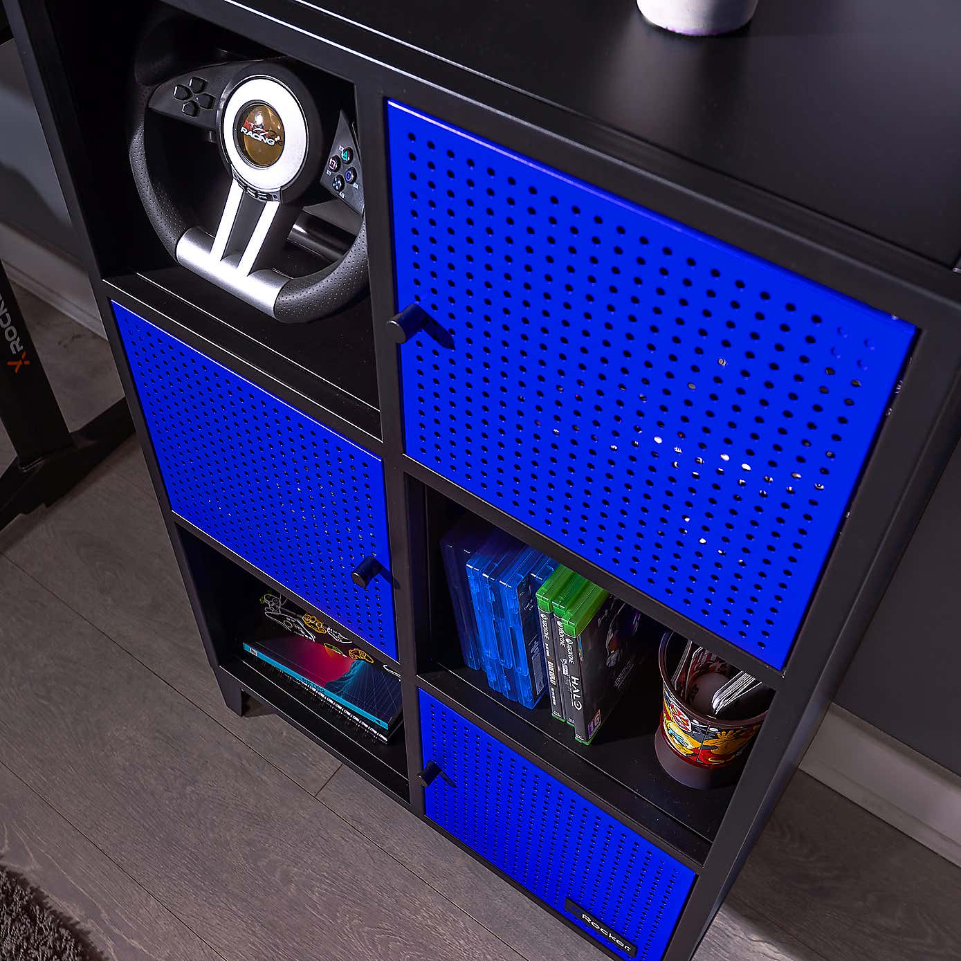 X Rocker Mesh Tek Tall 6 Cube Storage Unit
