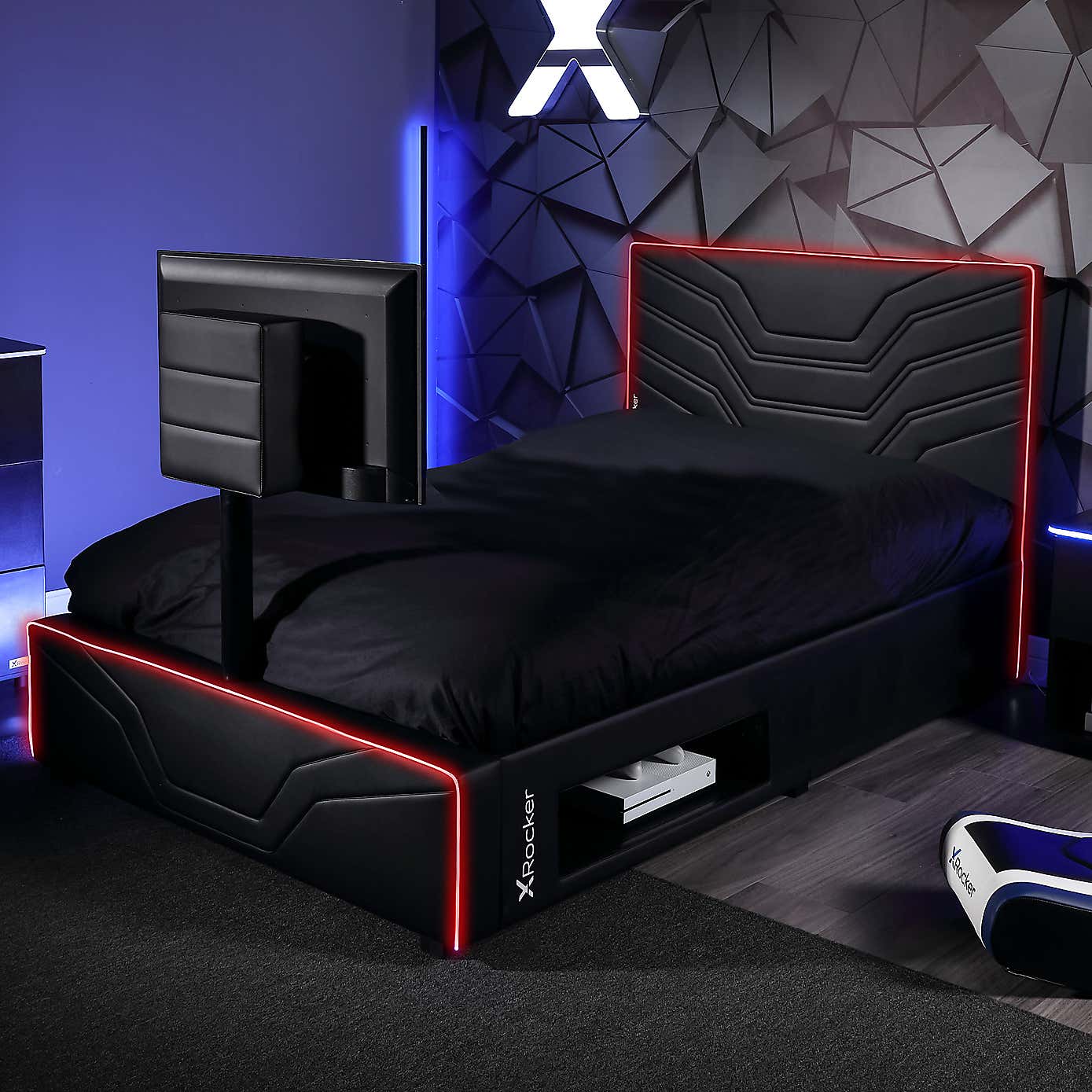X Rocker Oracle Gaming TV Bed with Neo Fibre LED