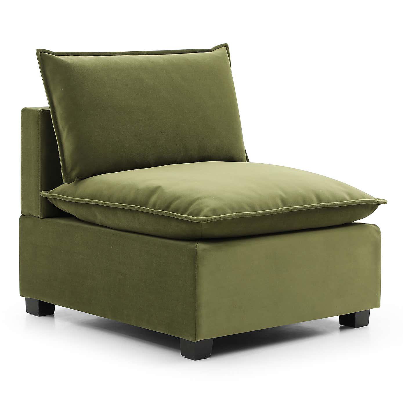Moda Velvet Modular Armless Chair