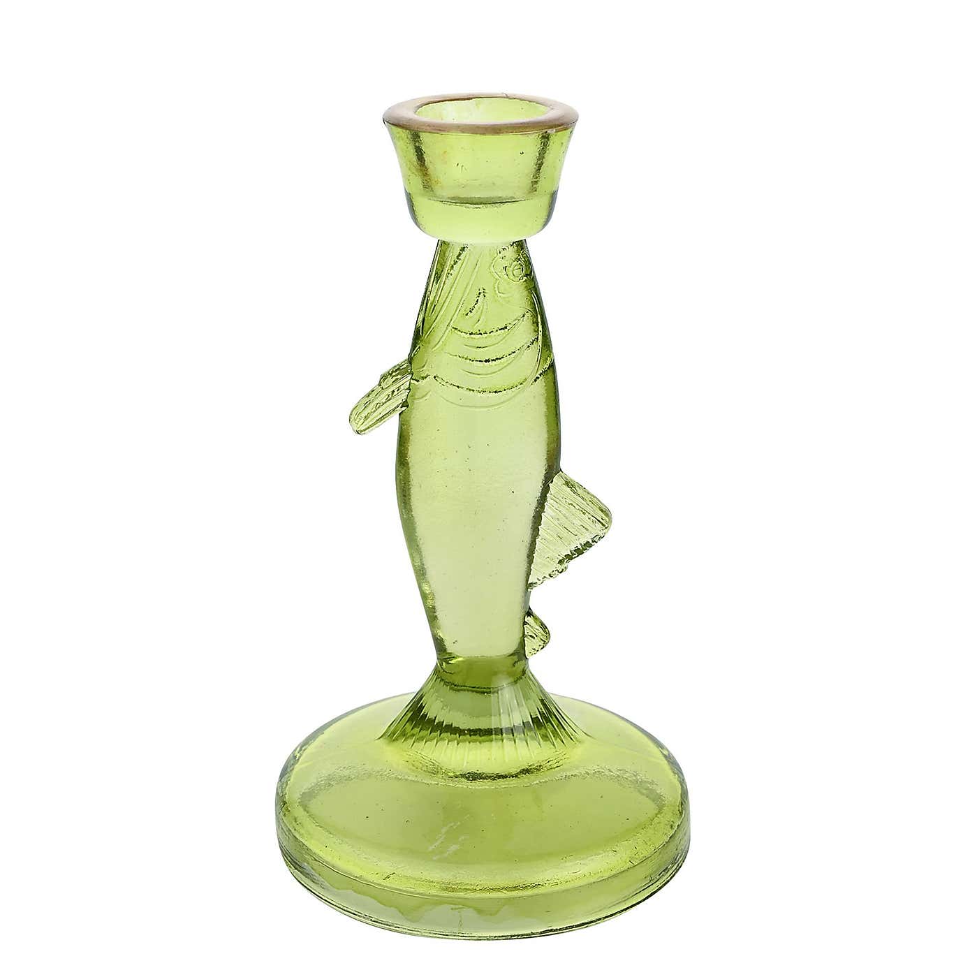 Hestia Glass Fish Shaped Candle Holder