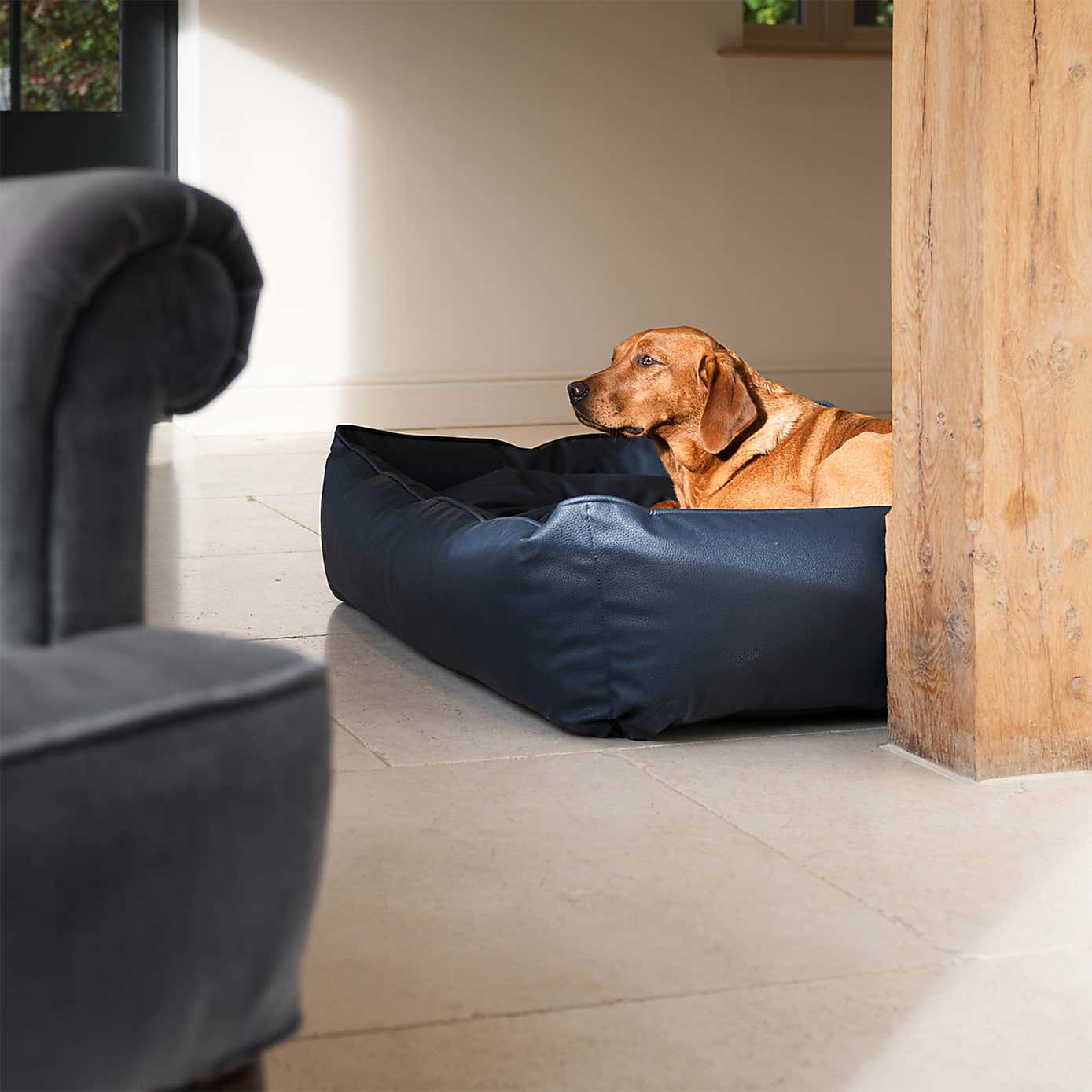 Lords and Labradors Rhino Leather Box Dog Bed