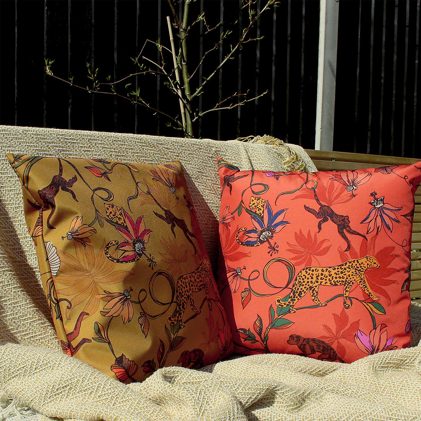 Wildlife Gold Outdoor Cushion