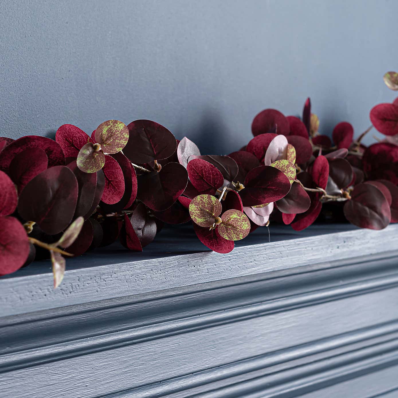 Artificial Autumn Purple Eucalyptus Garland