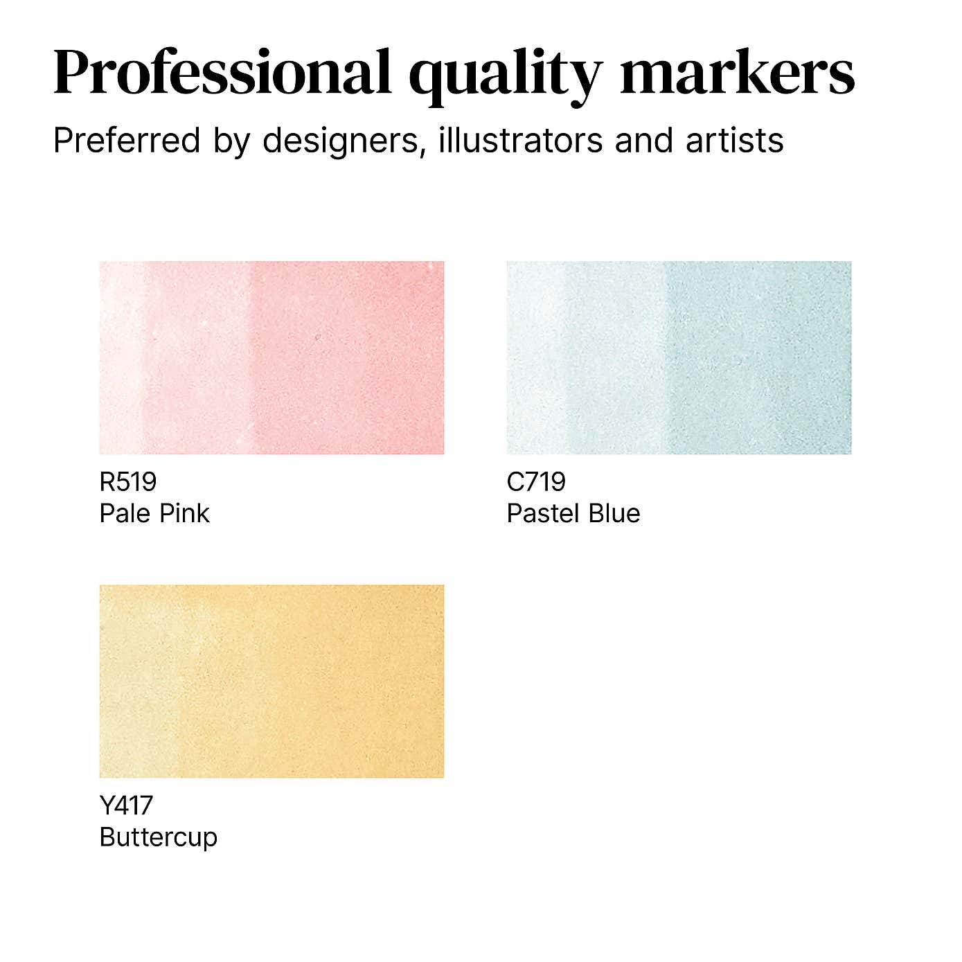 Winsor & Newton Promarker Pastel Colours Triple Pack