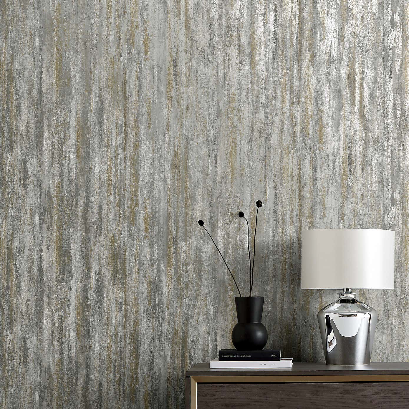 Luxe Textured Stripe Wallpaper