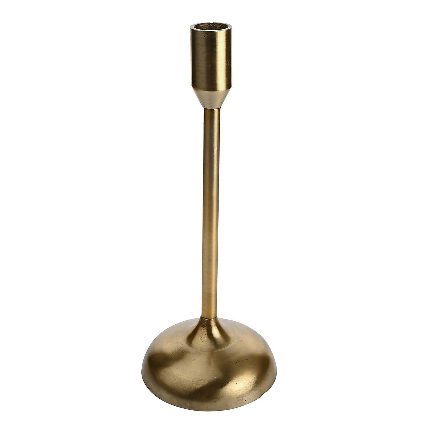 Hestia Gold Metal Candlestick Holder