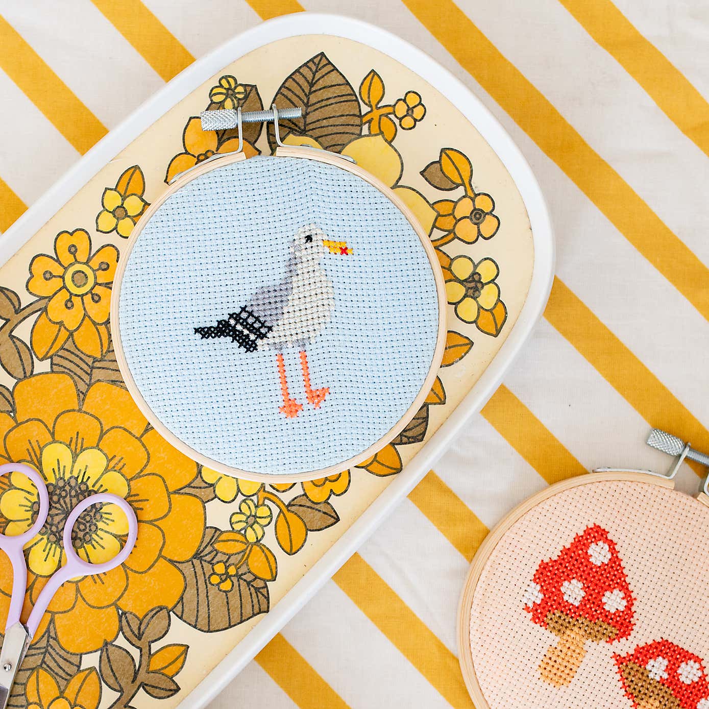 Cotton Clara Seagull Cross Stitch Kit