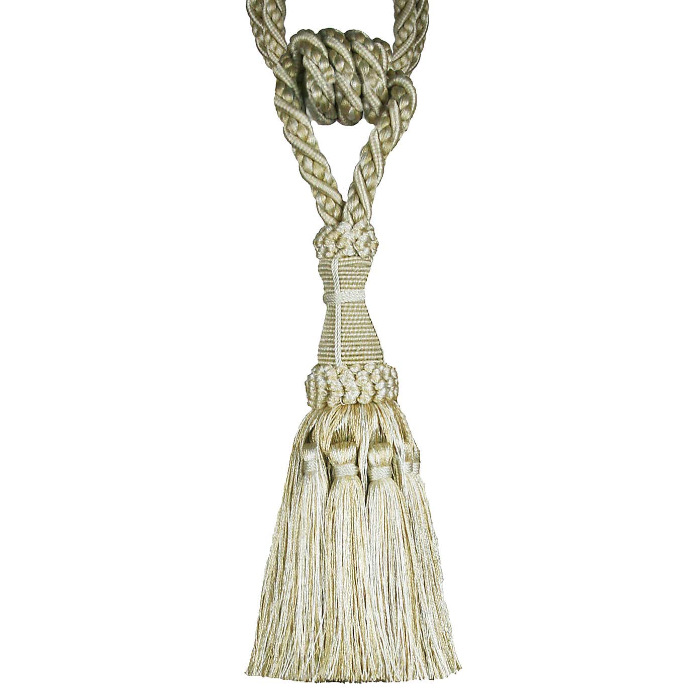 Small Tassel Cream Tieback