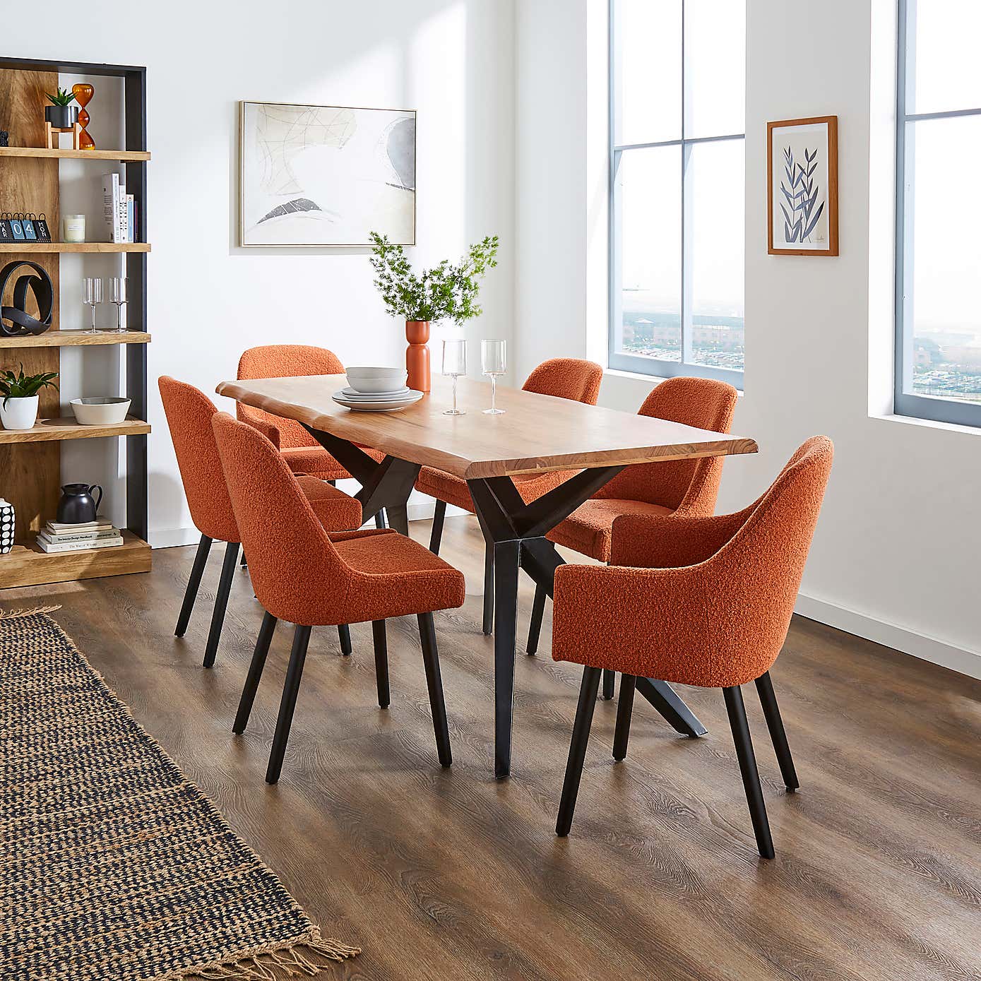 Eddie Boucle Carver Dining Chair
