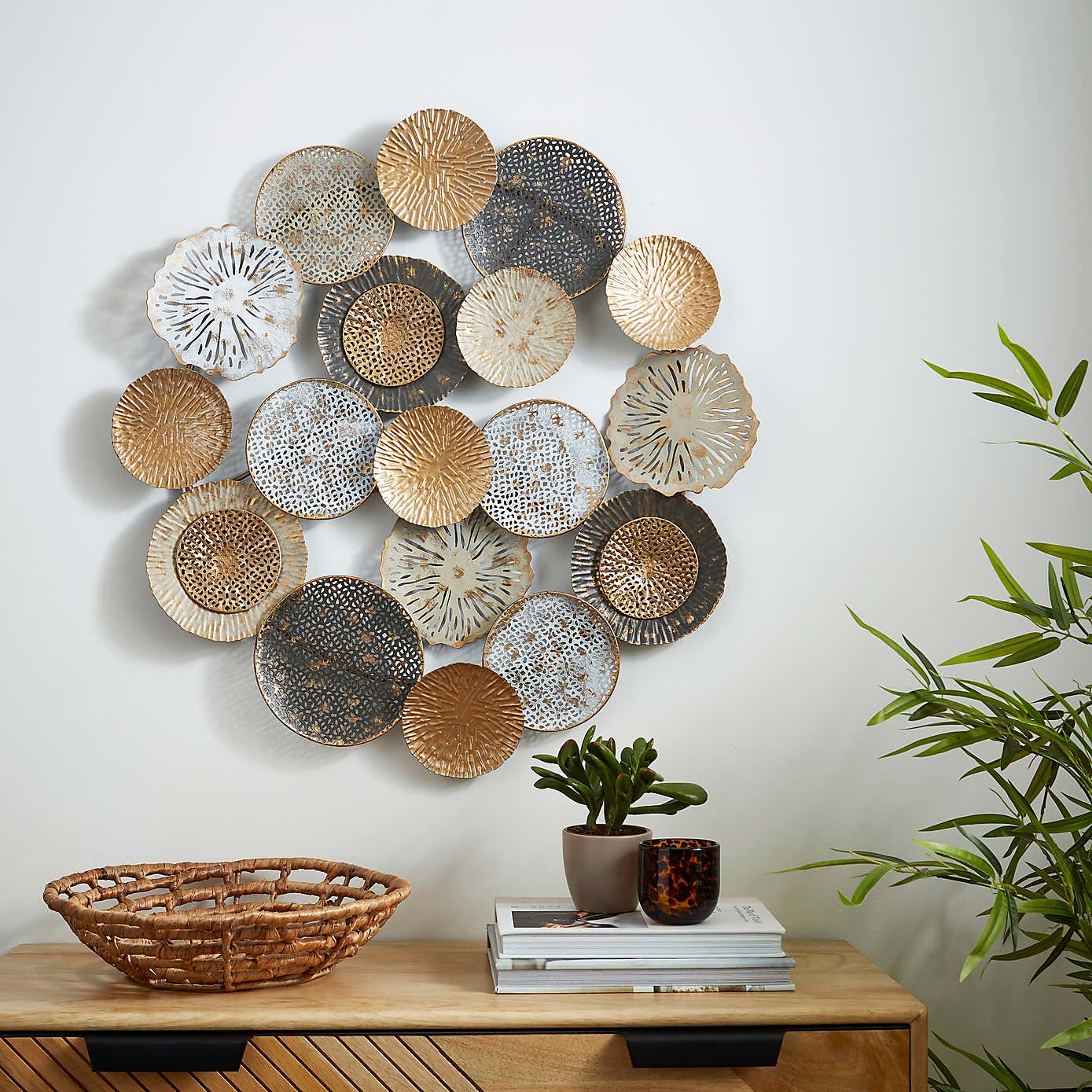 Cinnibar Round Indoor Outdoor Metal Wall Art