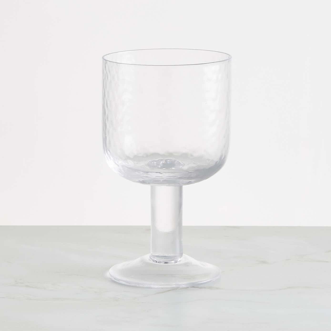 Hammered Wine Goblet