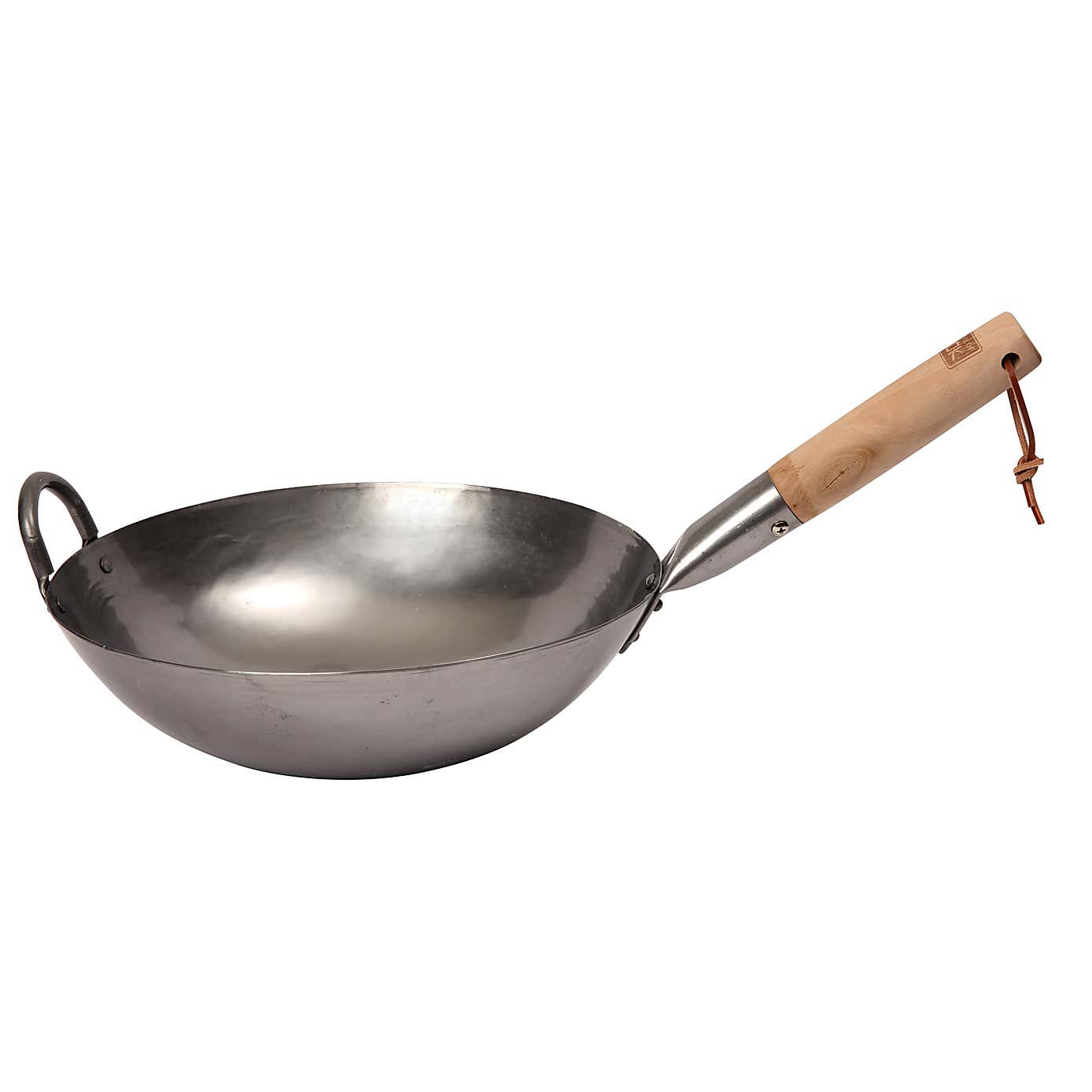 School of Wok 30cm Round Bottom Uncoated Carbon Steel Craft Wok