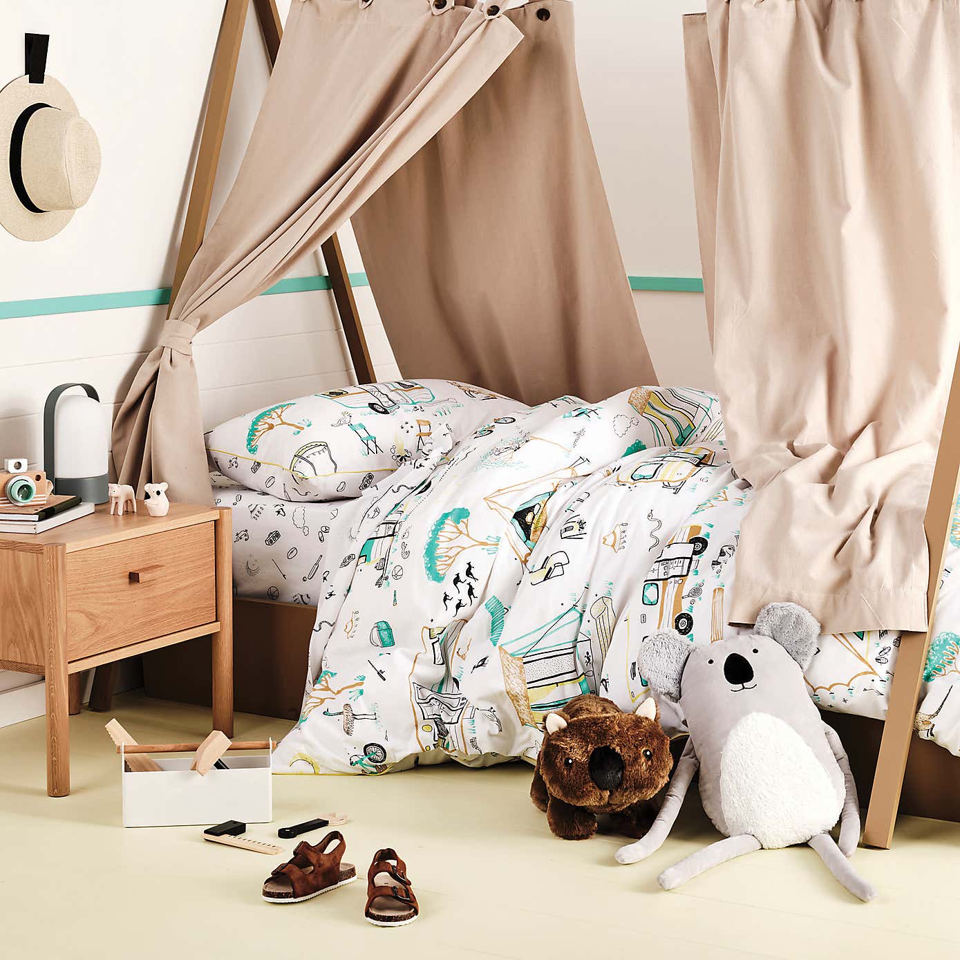 Linen House Kids Down By The River 100% Cotton Duvet Cover & Pillowcase Set