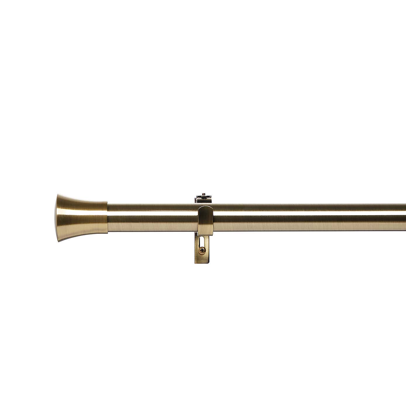 Trumpet 25-28mm Metal Extendable Chrome Eyelet Curtain Pole